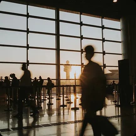 Airport departure board